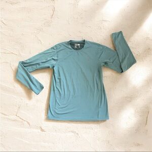 MOUNTAIN HARDWEAR Long Sleeve Performance Tee Shirt Vented Blue/ Green Mens MED